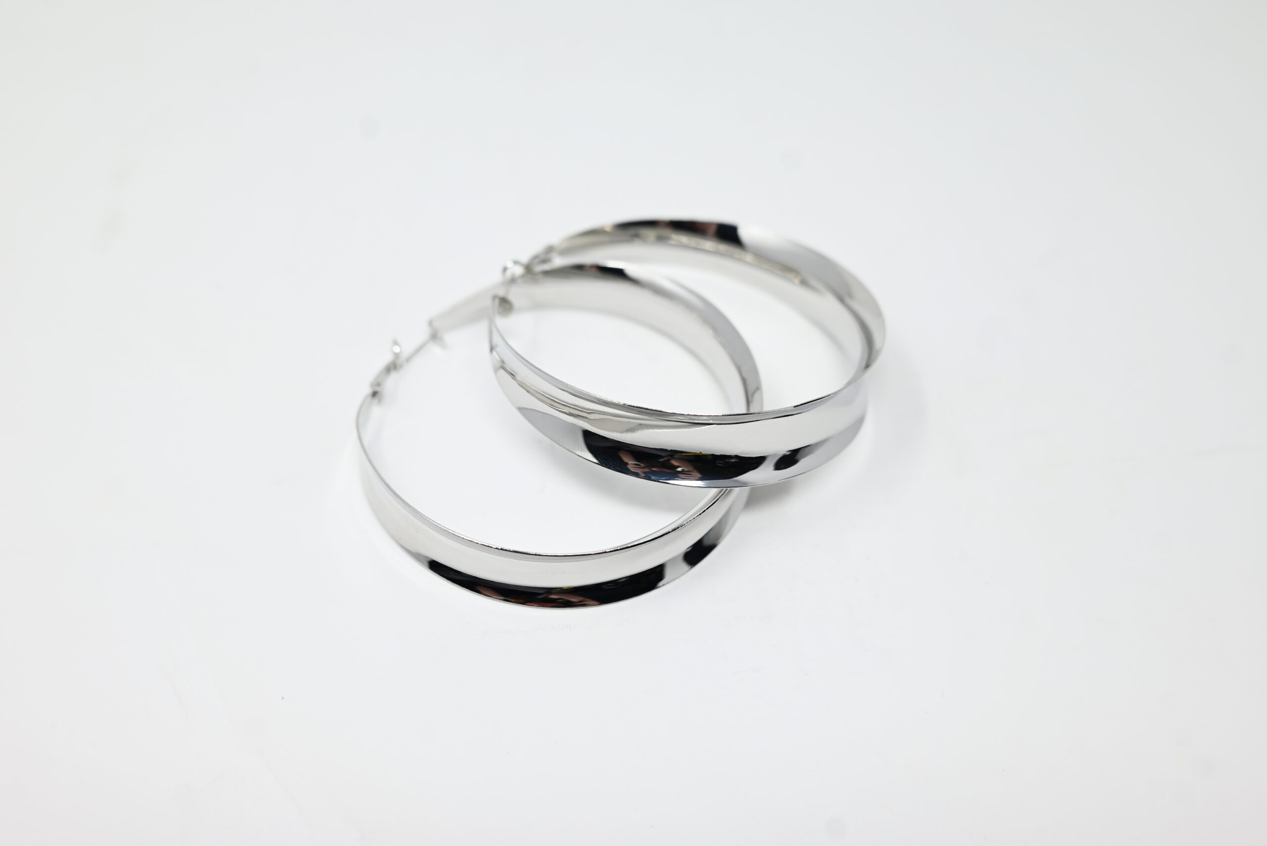 Classic Silver Twist Hoop Earrings
