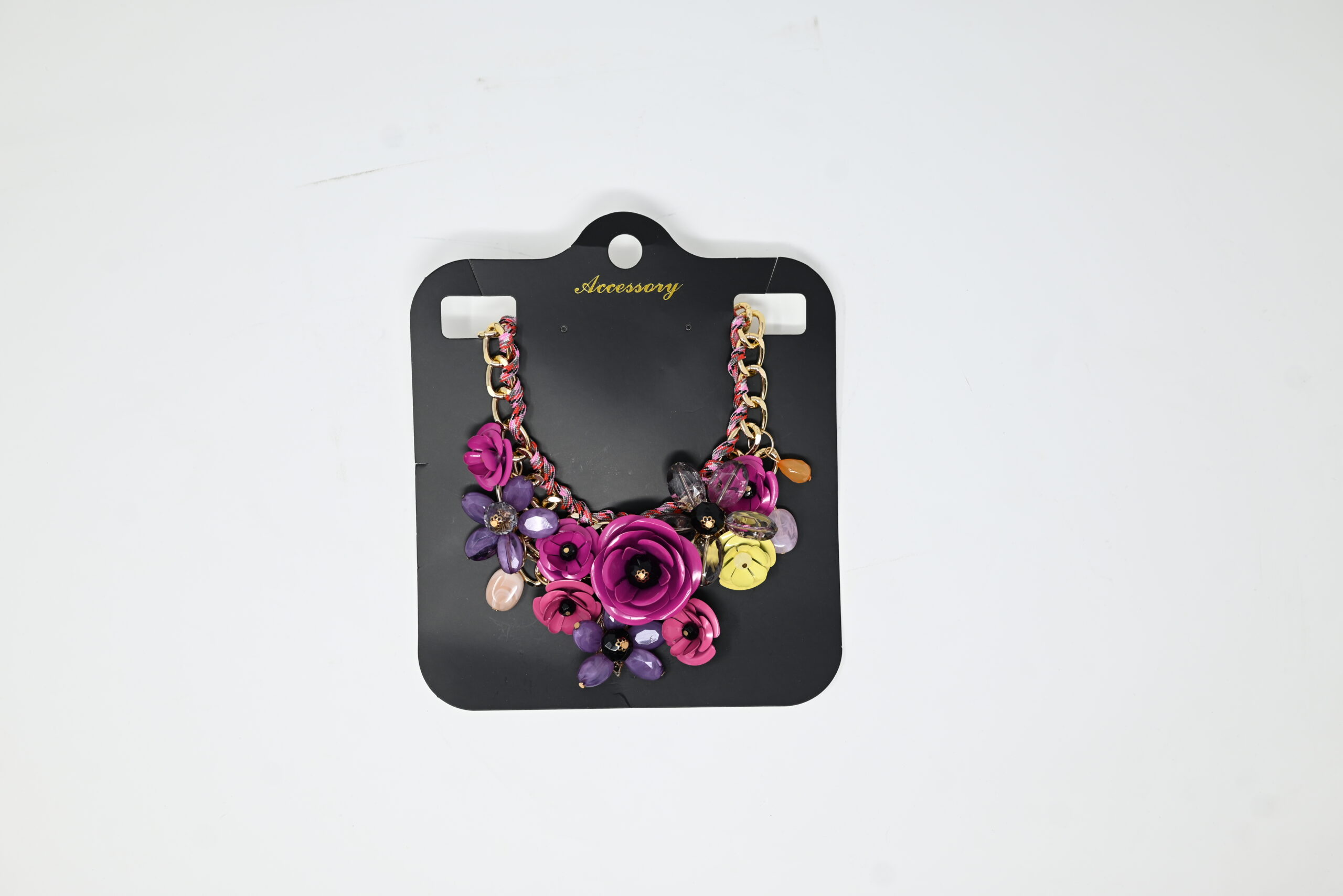 Floral Charm Statement Necklace